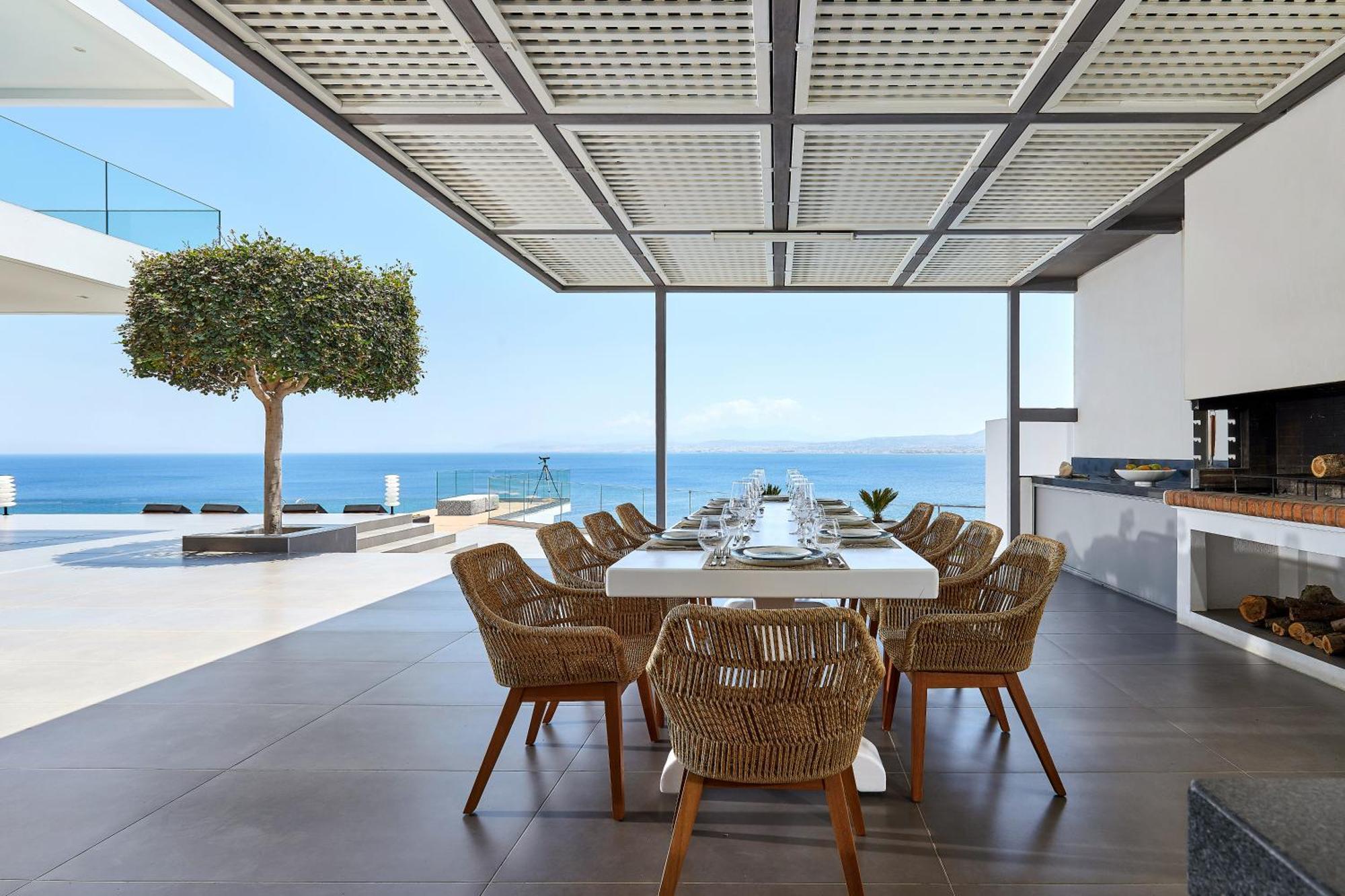 Beachfront Villa In Crete - Epavli Luxury Villa Agia Pelagia Zewnętrze zdjęcie