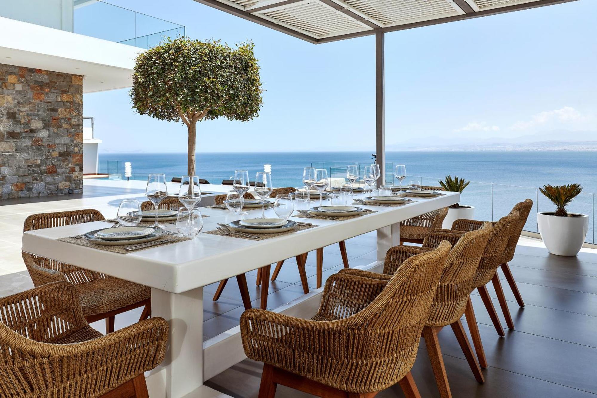 Beachfront Villa In Crete - Epavli Luxury Villa Agia Pelagia Zewnętrze zdjęcie