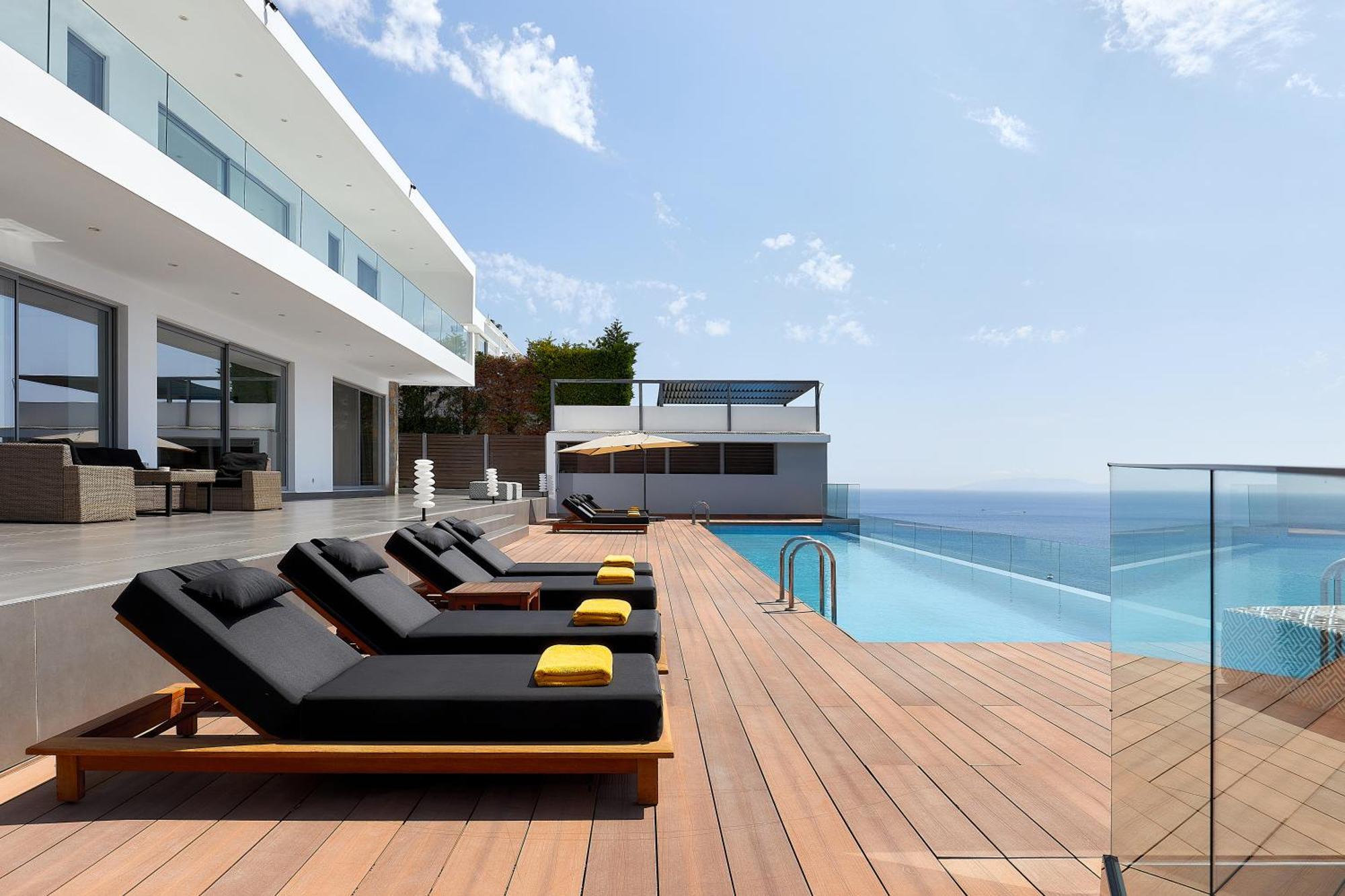 Beachfront Villa In Crete - Epavli Luxury Villa Agia Pelagia Zewnętrze zdjęcie
